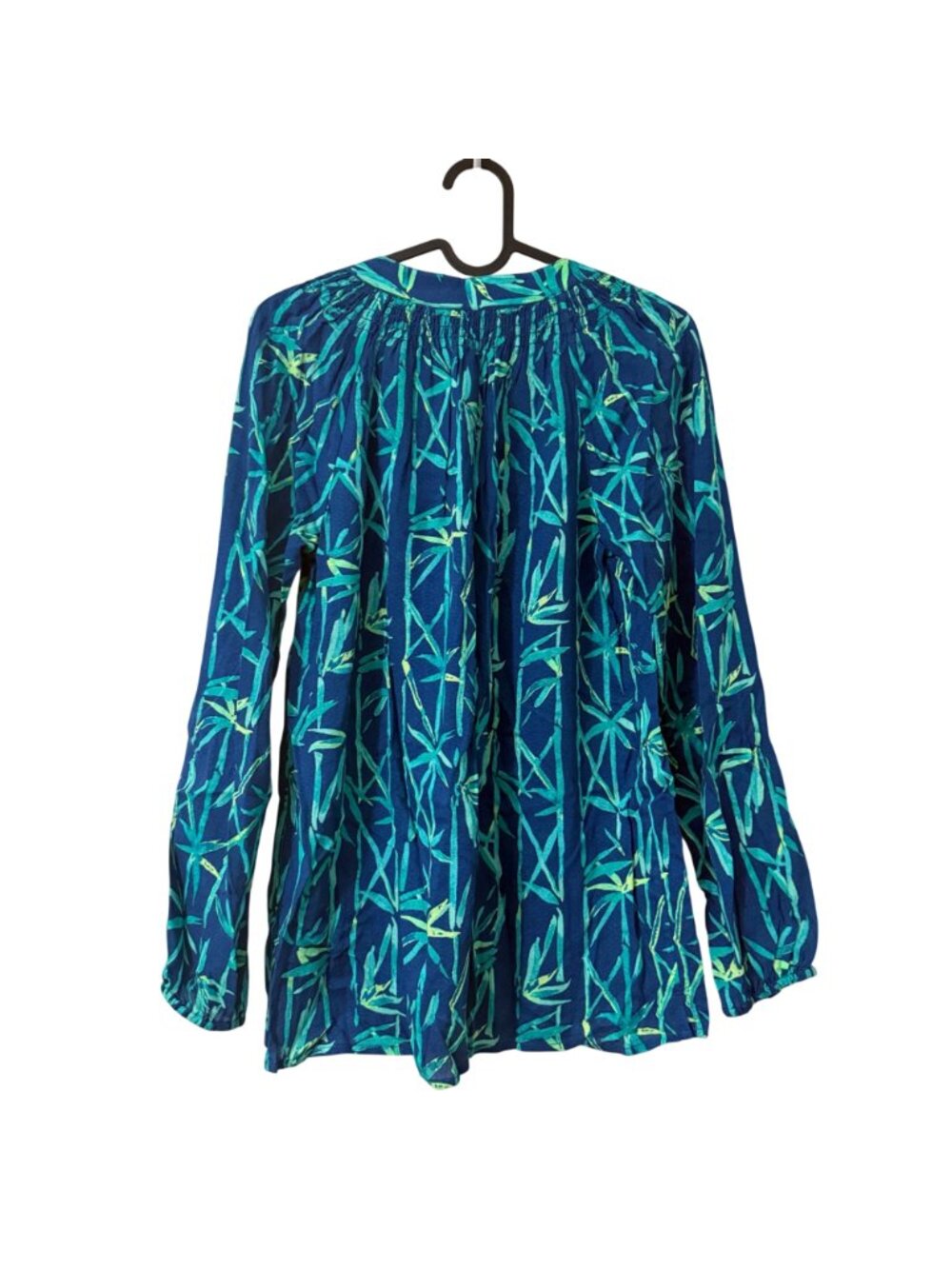 Lilly Pulitzer Blue Green Bamboo Blouse Pant Set Womens Size XS/S - Picture 6 of 13